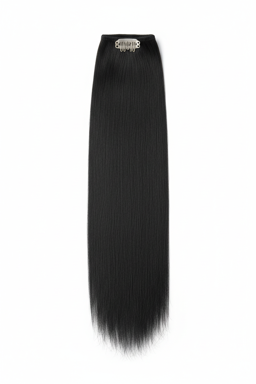 Straight Virgin Clip-In Black